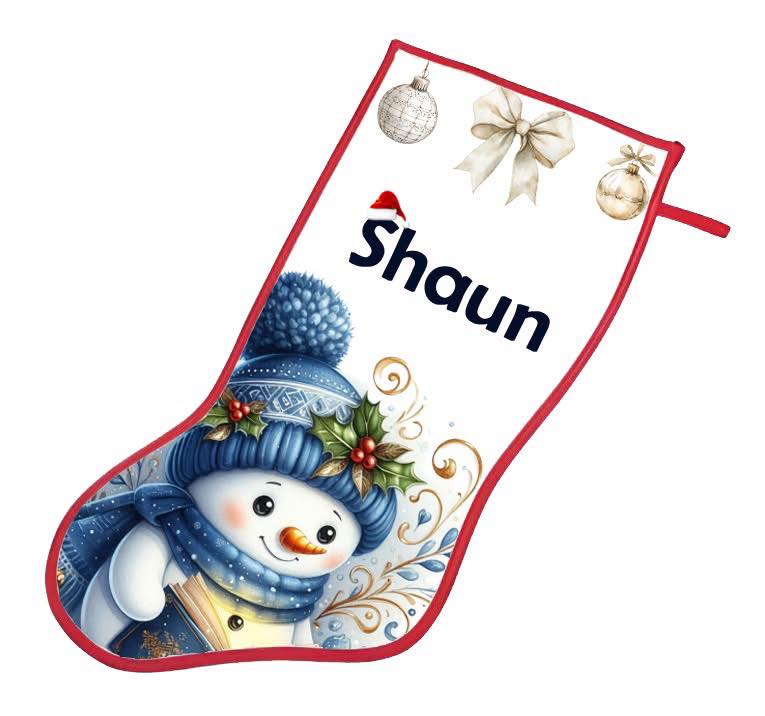 Personalised "Frosty the Snowman" Christmas Stocking