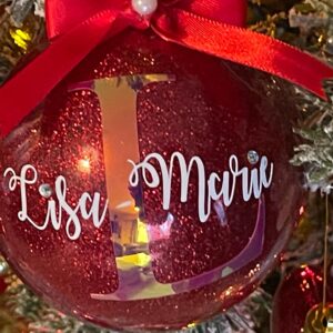 Alternative view of Personalised Christmas Glitter Baubles