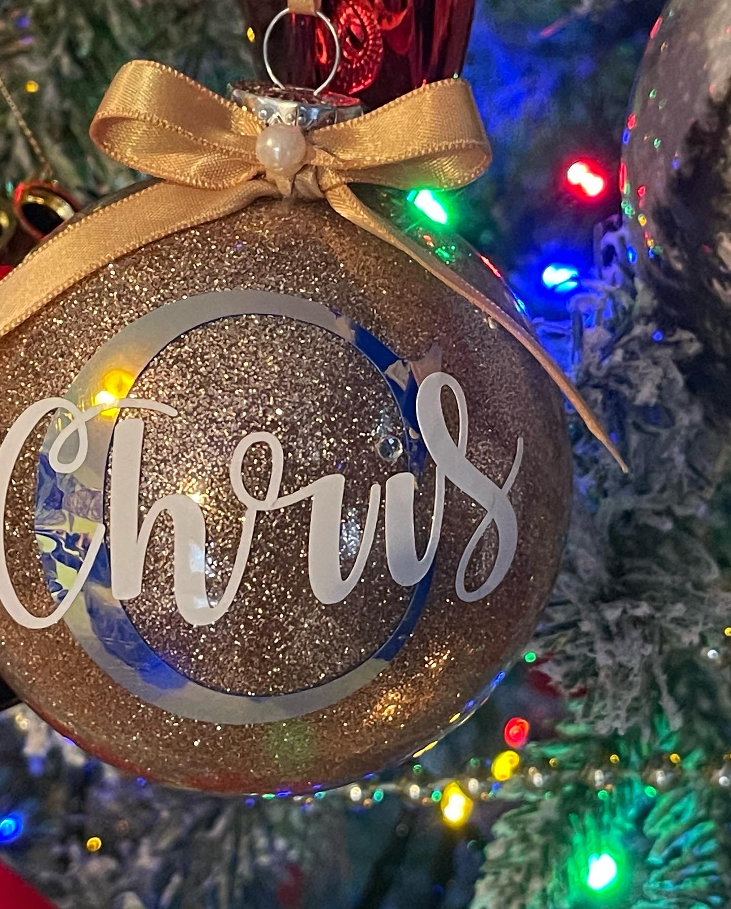 Personalised Christmas Glitter Baubles - Image 3