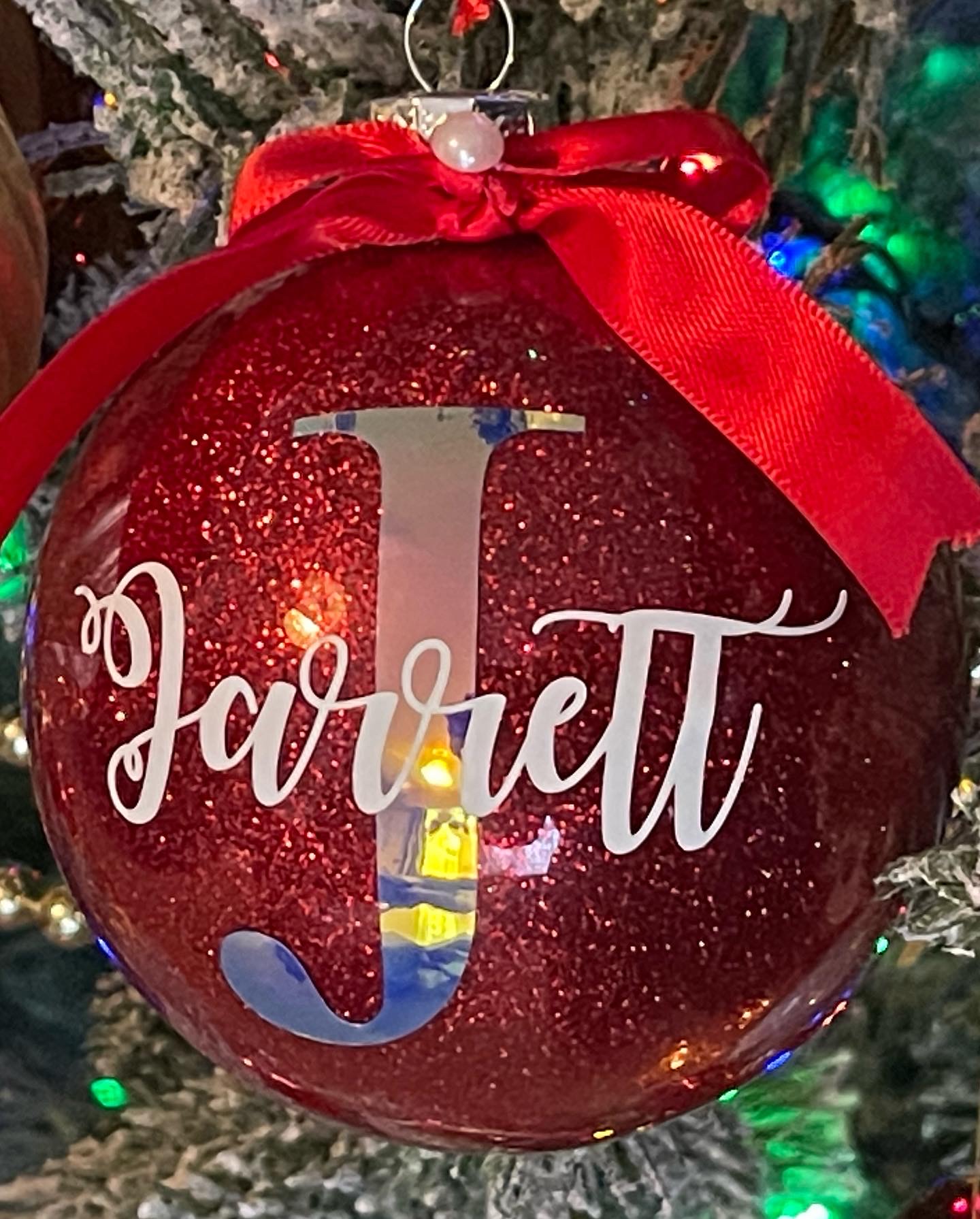 Personalised Christmas Glitter Baubles - Image 5