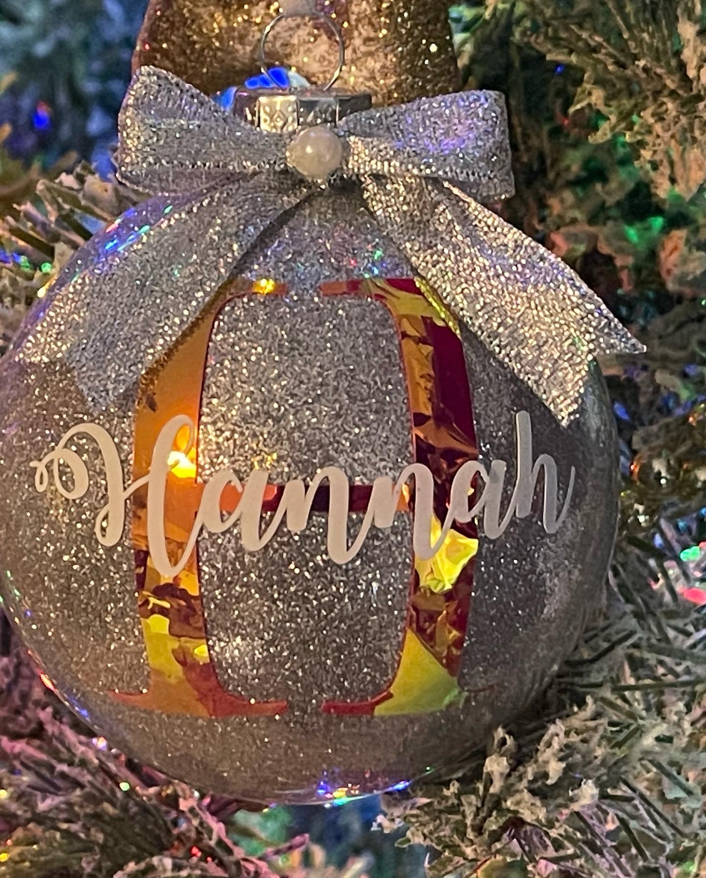 Personalised Christmas Glitter Baubles - Image 6