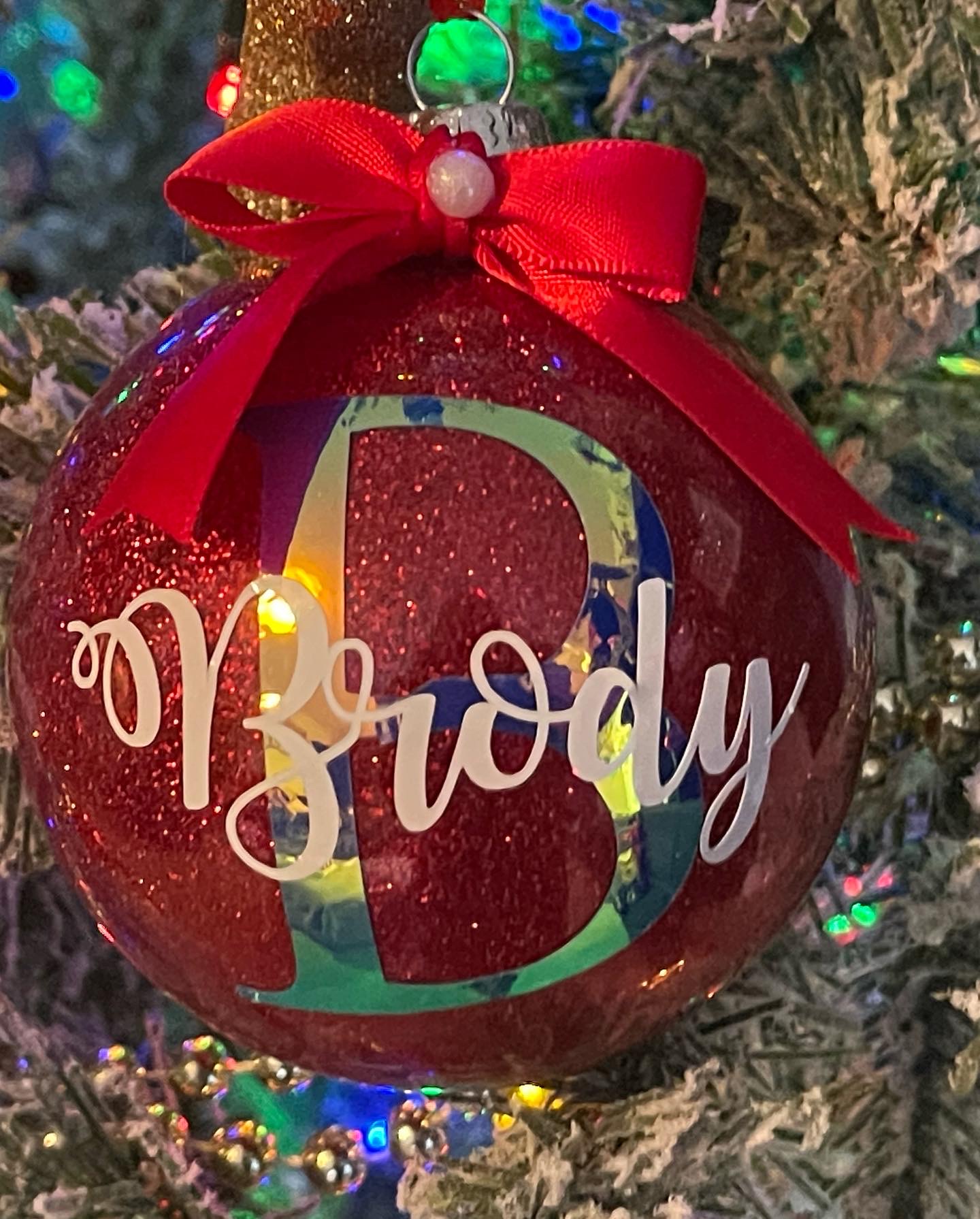 Personalised Christmas Glitter Baubles - Image 7