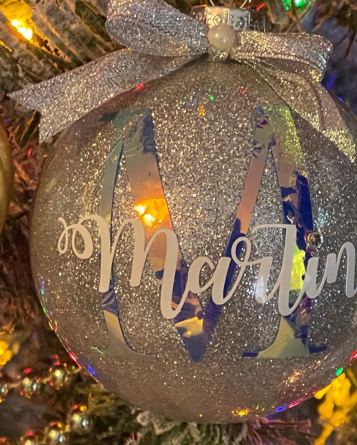 Personalised Christmas Glitter Baubles - Image 8