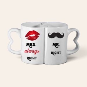 Mr & Mrs Twin Mug – Mr Right & Mrs Always Right