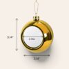 Personalise Christmas Ornament - Measurements