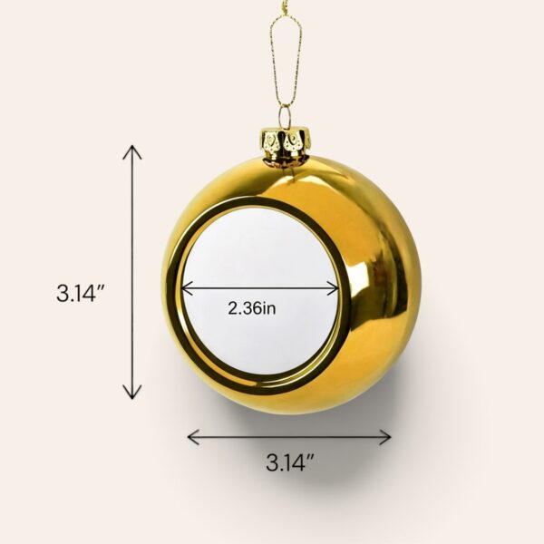 Personalise Christmas Ornament - Measurements