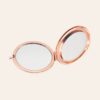 Personalised Laser Engraved Rose Gold Compact Mirror – Custom Keepsake Gift-open-product-fully-open--view