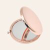 Personalised Laser Engraved Rose Gold Compact Mirror – Custom Keepsake Gift-open-product-slightly-open-view