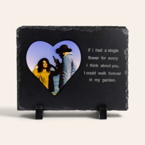 Alternative view of Personalised Memorial Slate Photo Frame - A Timeless Tribute