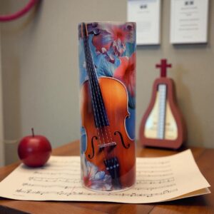 Personalised Slim Tumbler – Standard Violin Design