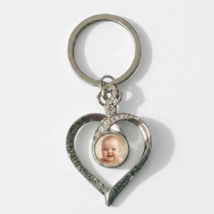 Personalised Infinity Heart Photo Keyring