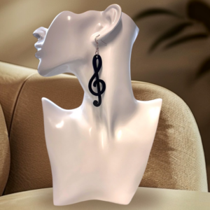 Treble Clef Music Acrylic Earrings