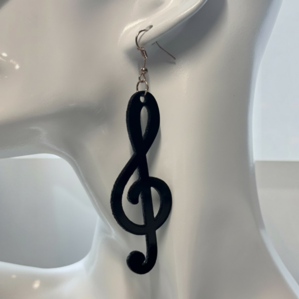 Treble Clef Acrylic Earrings