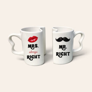 Alternative view of Mr & Mrs Twin Mug - Mr Right & Mrs Always Right