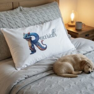 Personalised Mythical Letter with Name Pillowcase