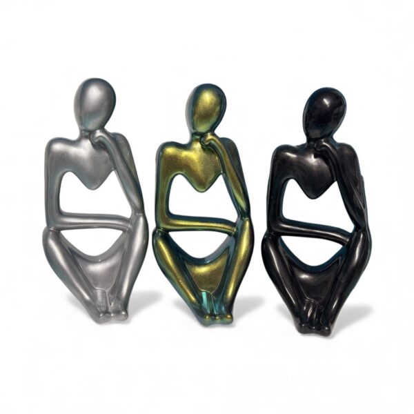 Nordic Thinker Statue – Coloured Resin Ornament