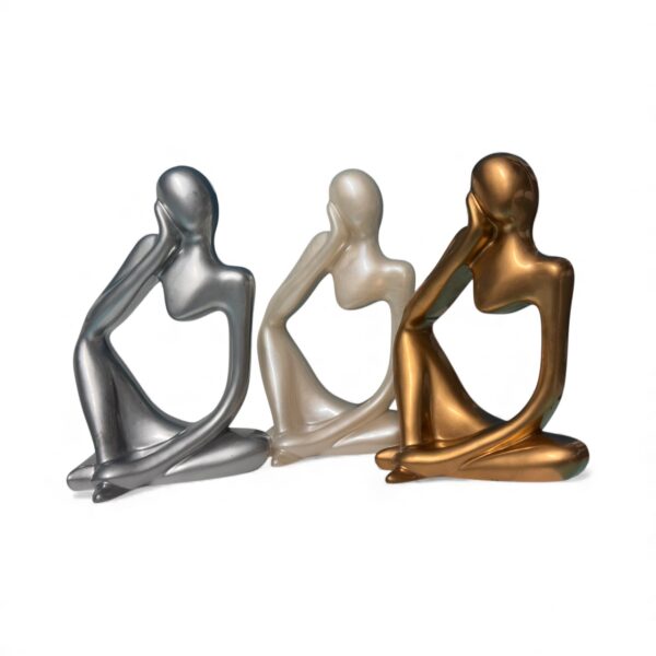 Nordic Thinker Statue – Coloured Resin Ornament