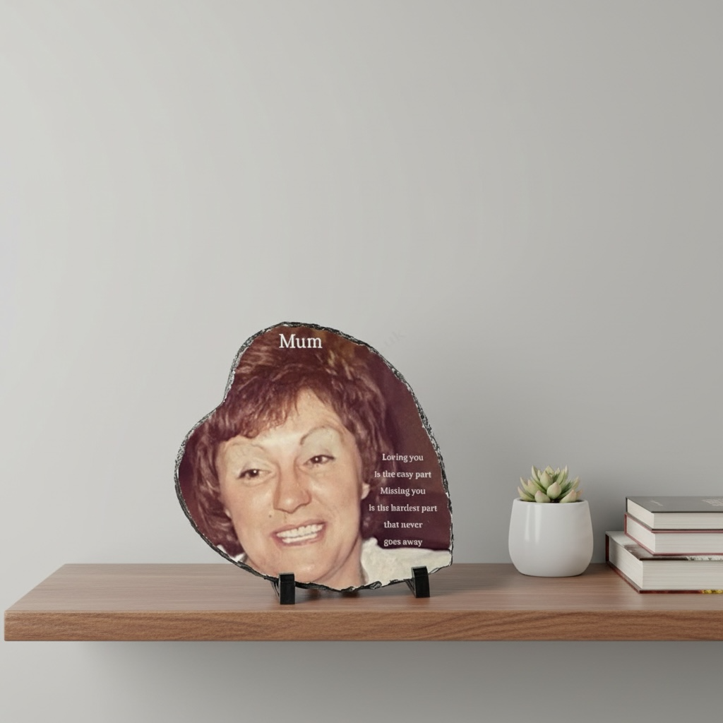 Heart Shaped Slate Photo Frame - Image 4