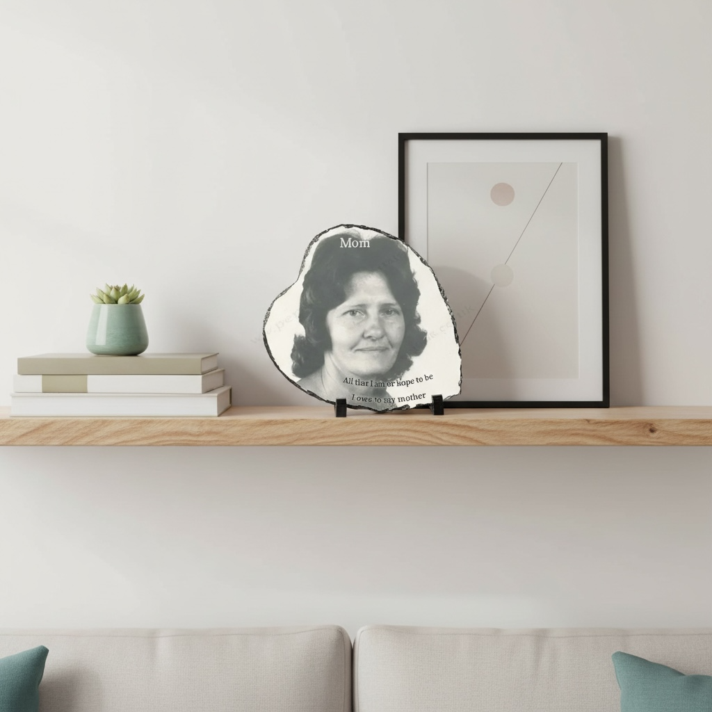 Heart Shaped Slate Photo Frame - Image 3