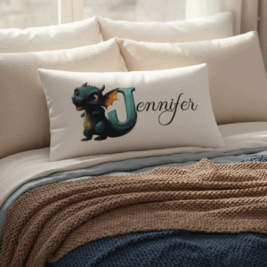 Alternative view of Personalised Mythical Letter with Name Pillowcase