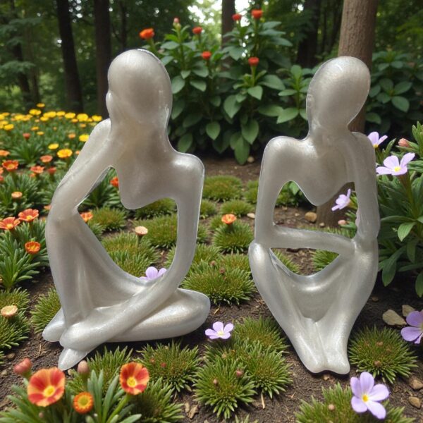 Nordic Thinker Statue – Coloured Resin Ornament