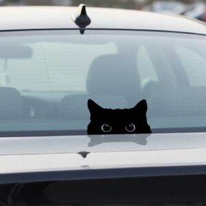 Alternative view of Peeping Cat - Vinyl Decal