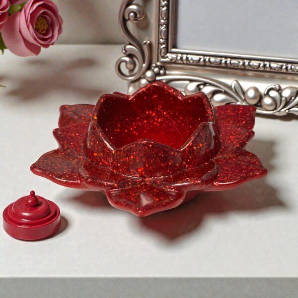Lotus Tea Candle Holder - Resin