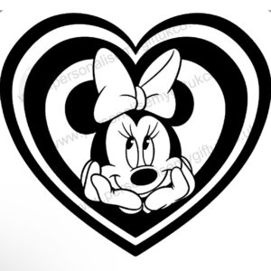 Minnie Mouse Love Heart - Vinyl Decal