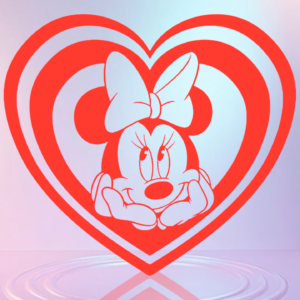 Alternative view of Minnie Mouse Love Heart - Vinyl Decal