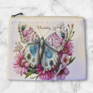 Alternative view of Personalised Canvas Butterfly Cosmetic Bag