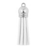 Keychain - Tassel - silver - White