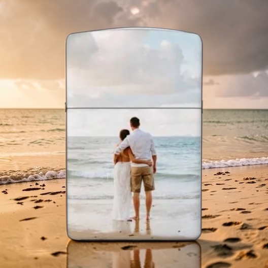 Personalised Heritage "White Gloss" Metal Lighter – Final Stock