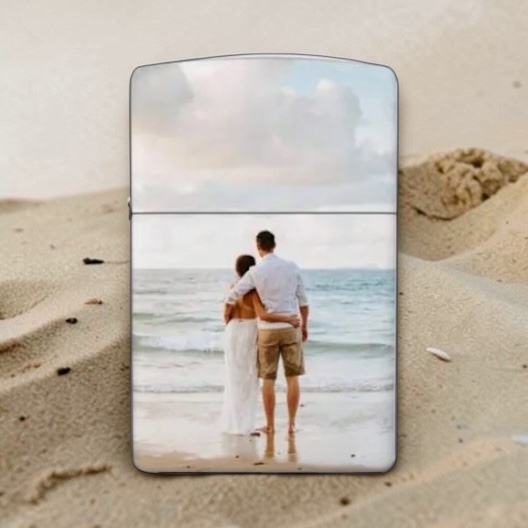 Personalised Heritage "White Gloss" Metal Lighter – Final Stock - Image 4