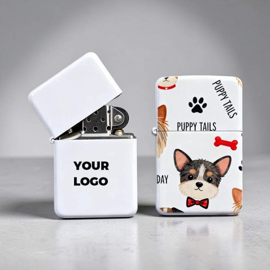 Personalised Heritage "White Gloss" Metal Lighter – Final Stock - Image 10