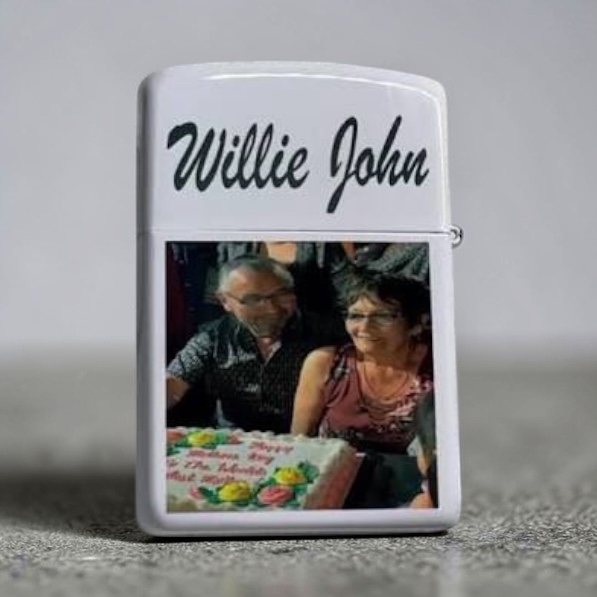 Personalised Heritage "White Gloss" Metal Lighter – Final Stock - Image 9