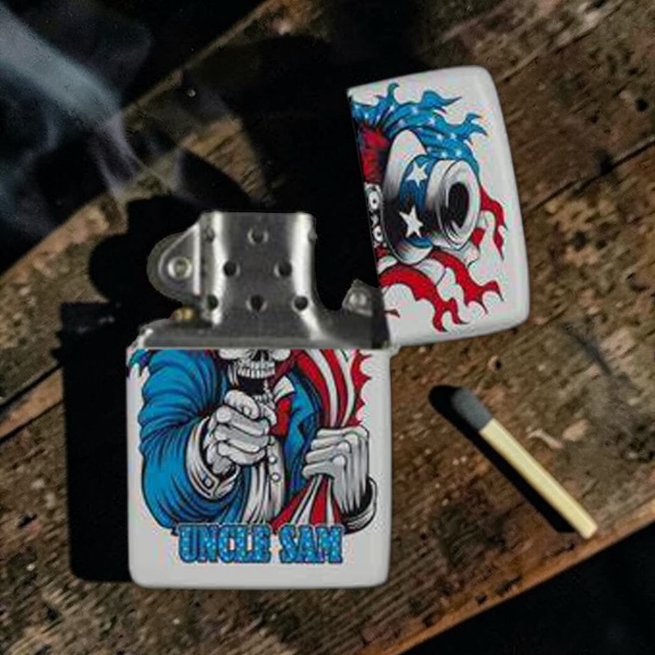 Personalised Heritage "White Gloss" Metal Lighter – Final Stock - Image 7
