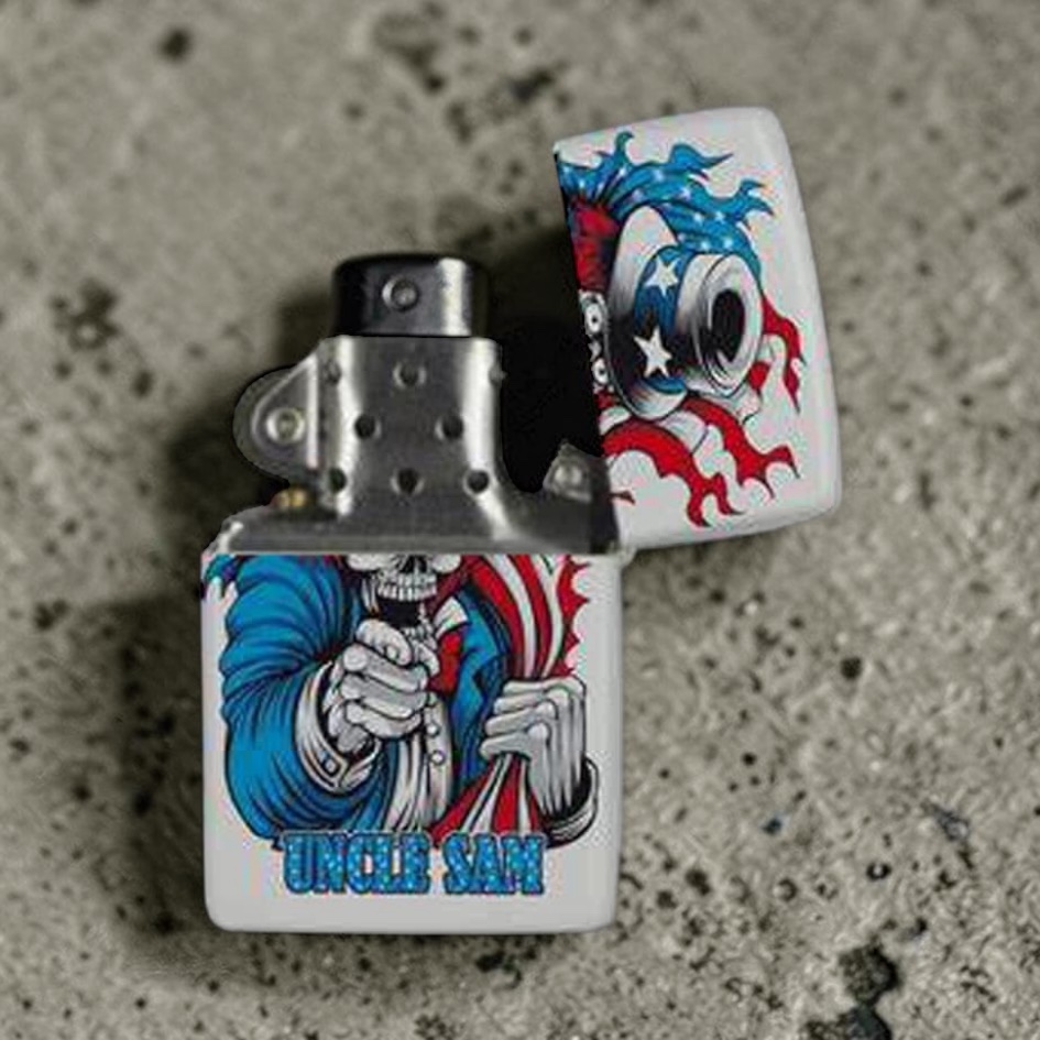 Personalised Heritage "White Gloss" Metal Lighter – Final Stock - Image 6