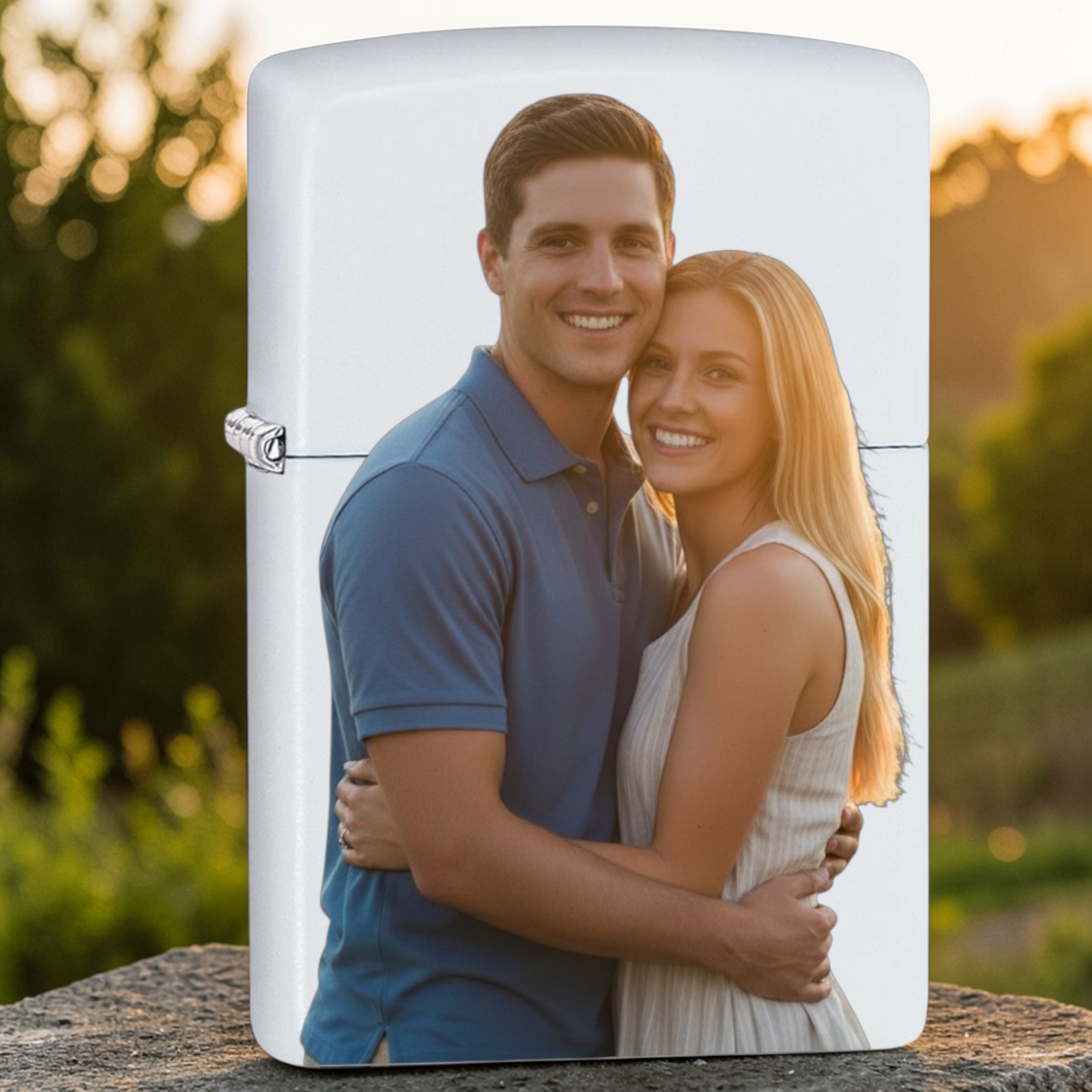Personalised Heritage "White Gloss" Metal Lighter – Final Stock - Image 5