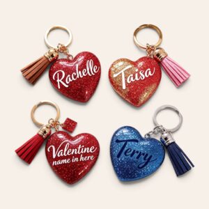 custom-glitter-heart-keyring-personalised-resin -keyring-main