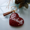custom-glitter-heart-keyring-personalised-resin -keyring-main-red-glitter-brown-tassel