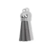 Keychain - Tassel - silver - Grey