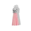 Keychain - Tassel - silver - Pink