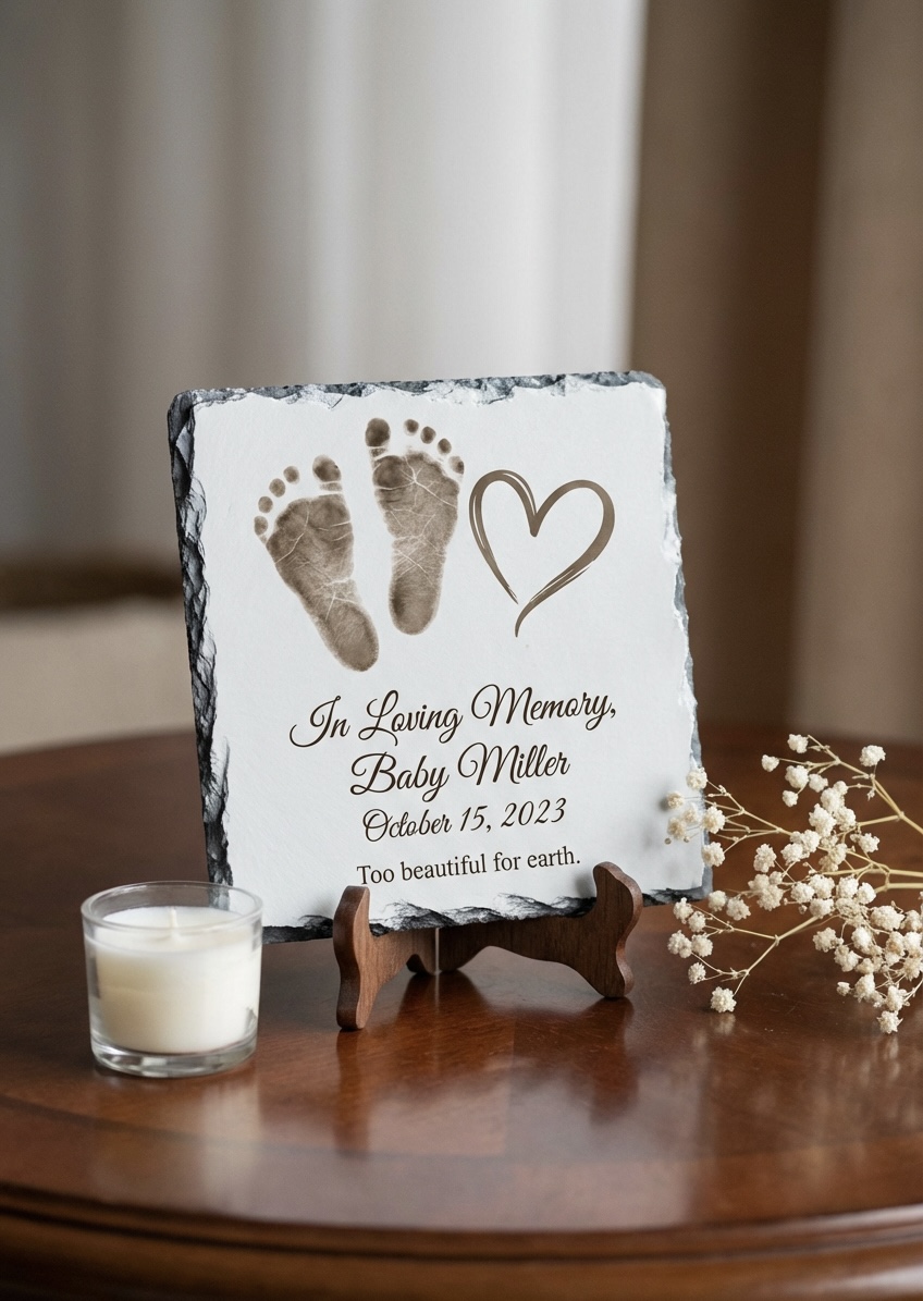 Personalised Memorial Photo Plaque - Slate - Image 3