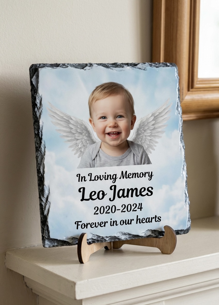 Personalised Memorial Photo Plaque - Slate - Image 5