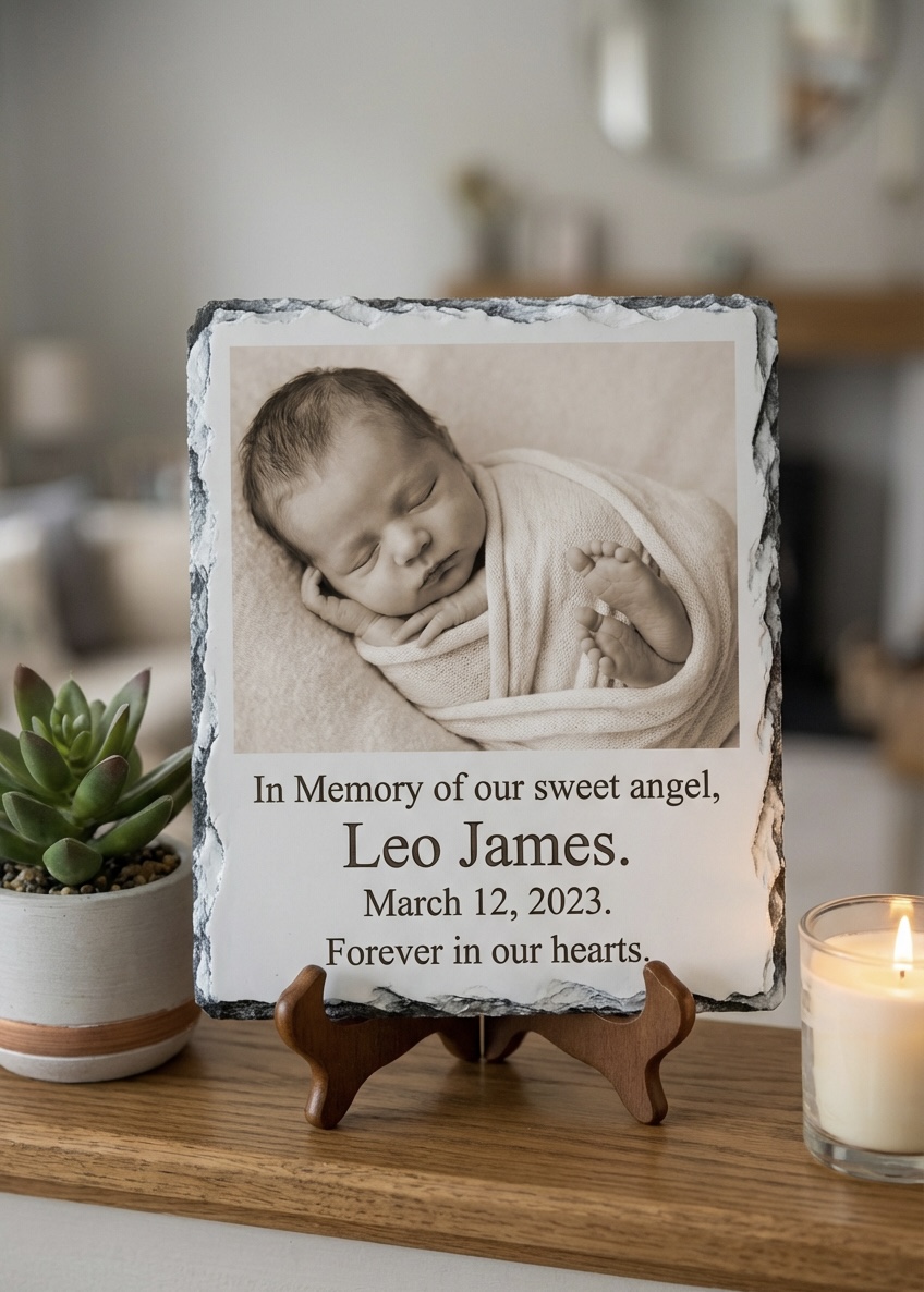 Personalised Memorial Photo Plaque - Slate - Image 7