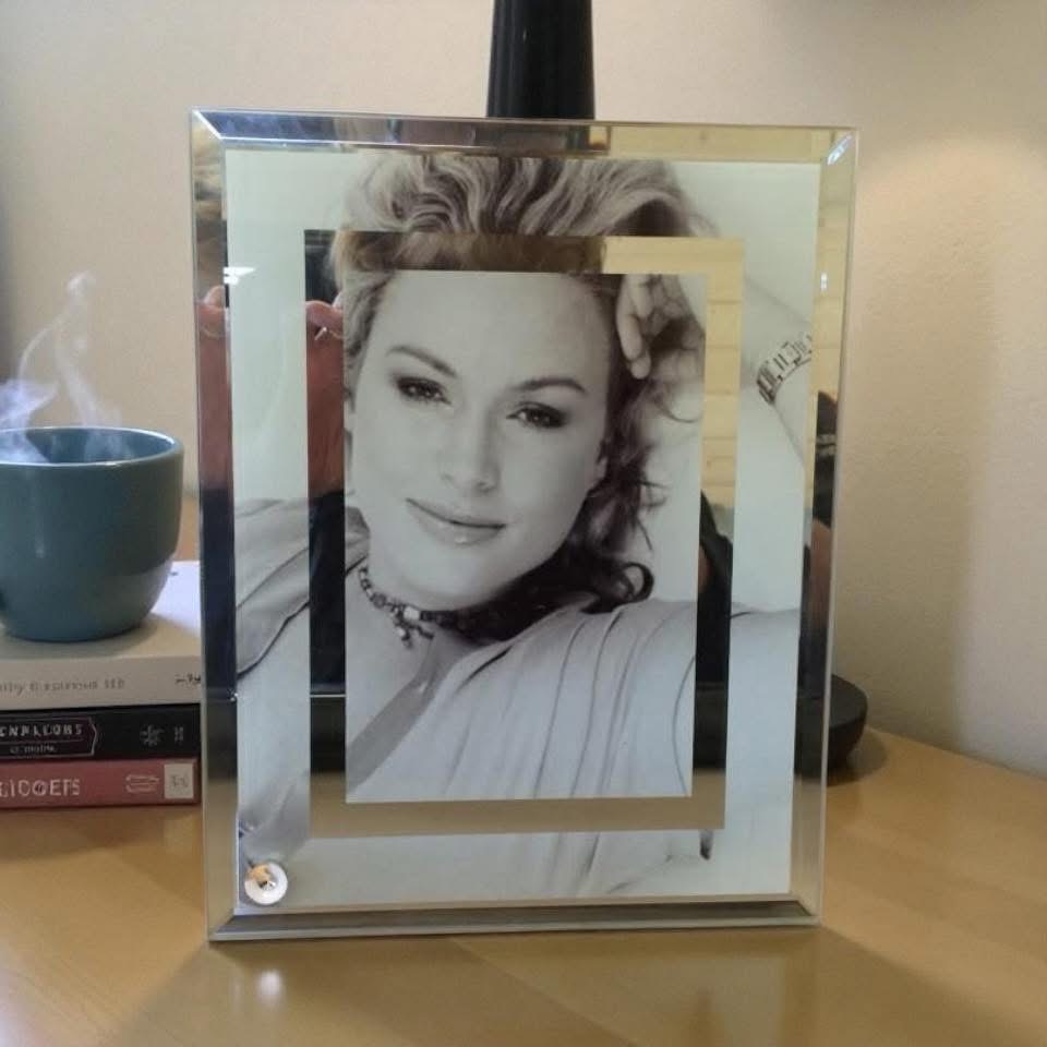 Personalised Glass Photo Frame - Double Mirror Edge