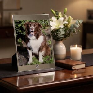 Alternative view of Personalised Glass Photo Frame - with Top & Bottom Mirror Edge