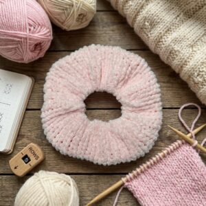 Alternative view of Velvet Cloud Scrunchies - The Pastel Trio