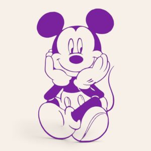 Mickey-mouse-vinyl-decal-sitting-and-smiling-purple
