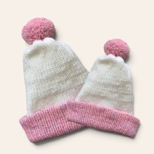 Mommy-and-Me-Matching-Beanie-Set